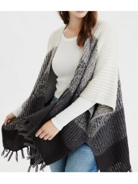 American Eagle Colorblock Poncho